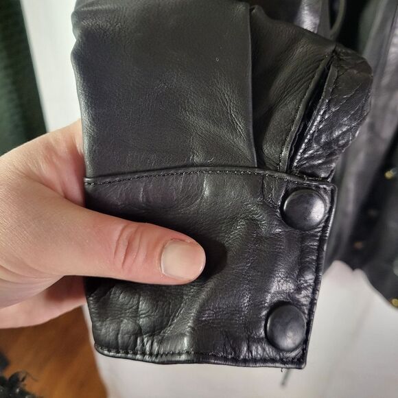 Fitted 80s Black Leather Women's Jacket - Picture 11 of 14